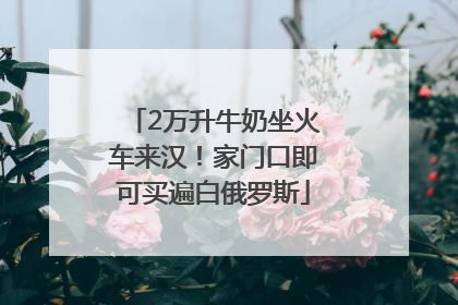 2万升牛奶坐火车来汉！家门口即可买遍白俄罗斯